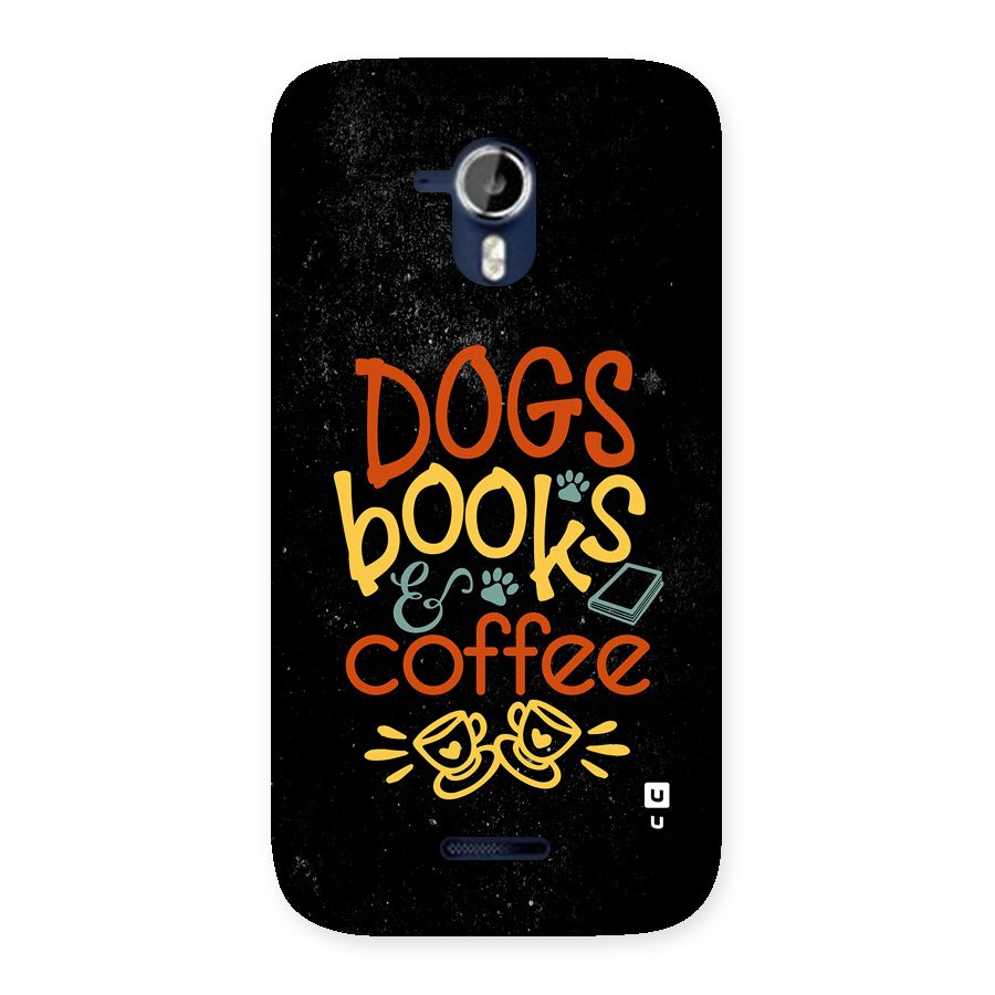 Dogs Books Coffee Back Case for Canvas Magnus A117