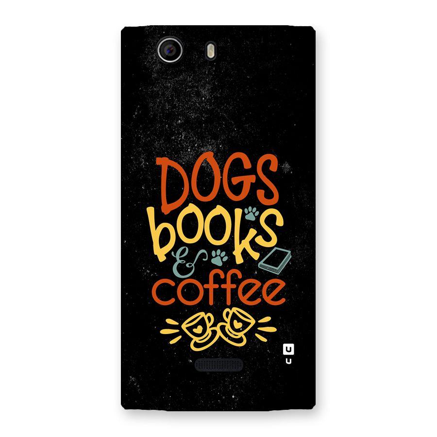 Dogs Books Coffee Back Case for Canvas Nitro 2 E311