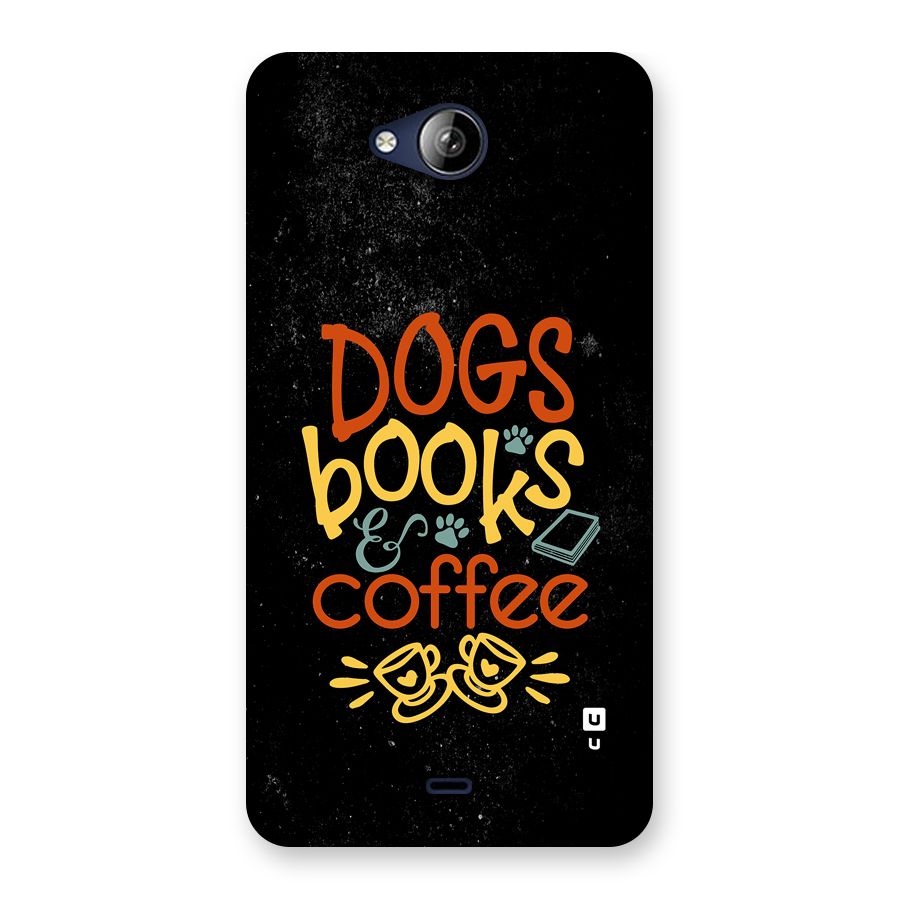 Dogs Books Coffee Back Case for Canvas Play Q355