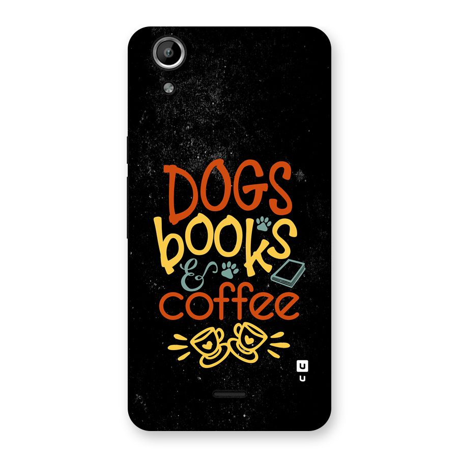 Dogs Books Coffee Back Case for Canvas Selfie Lens Q345