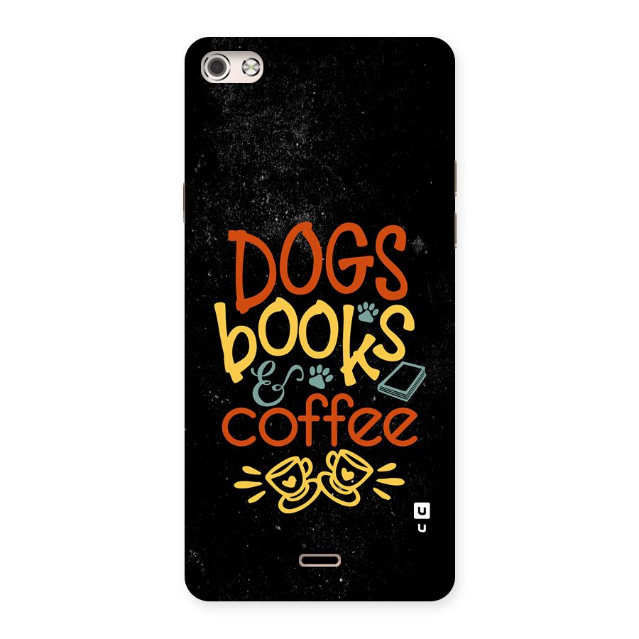 Dogs Books Coffee Back Case for Canvas Silver 5