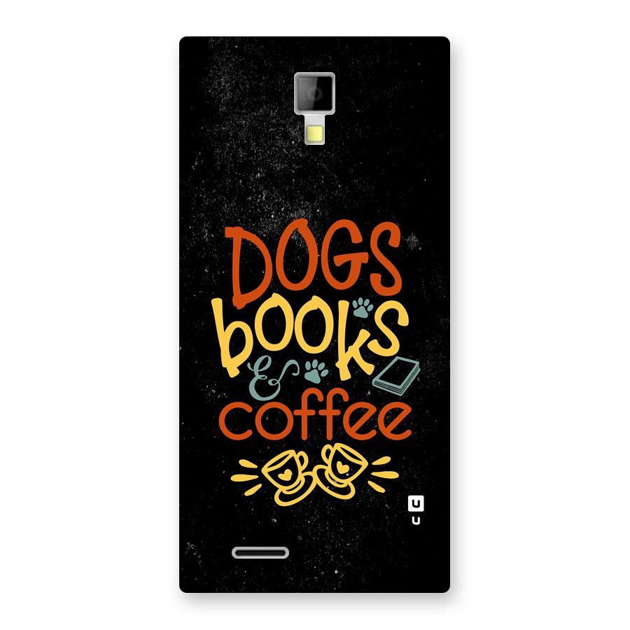 Dogs Books Coffee Back Case for Canvas Xpress A99