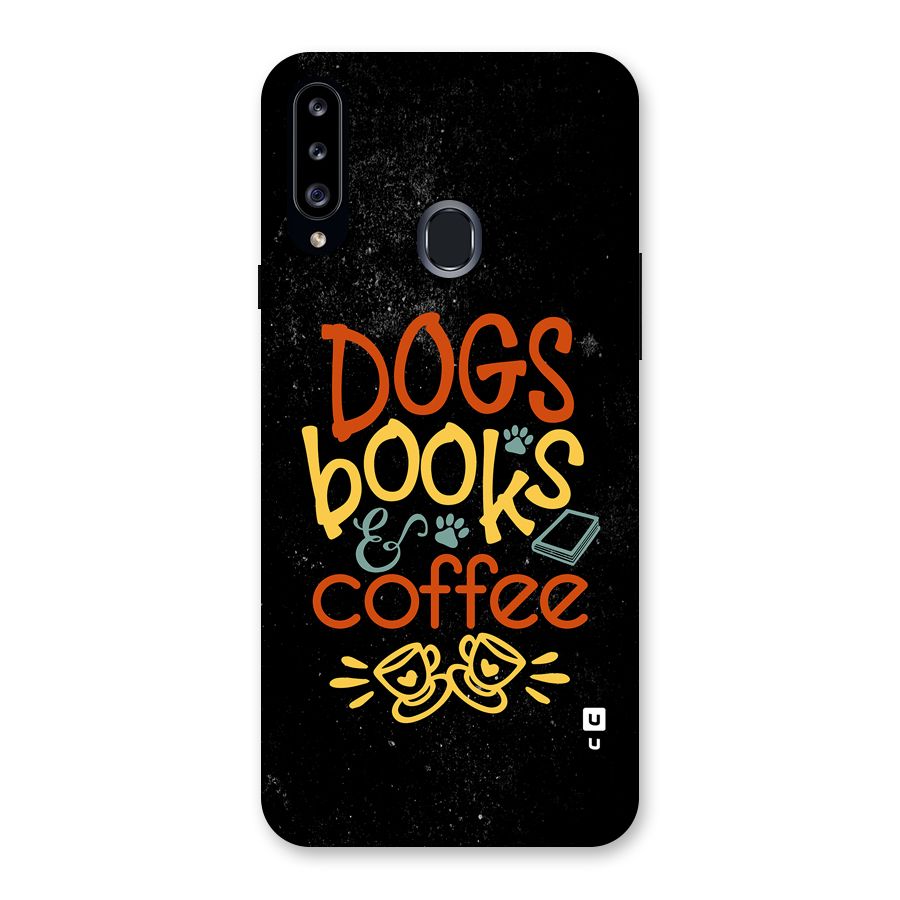 Dogs Books Coffee Back Case for Galaxy A20s