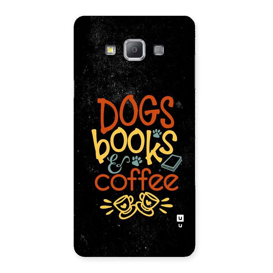 Dogs Books Coffee Back Case for Galaxy A7