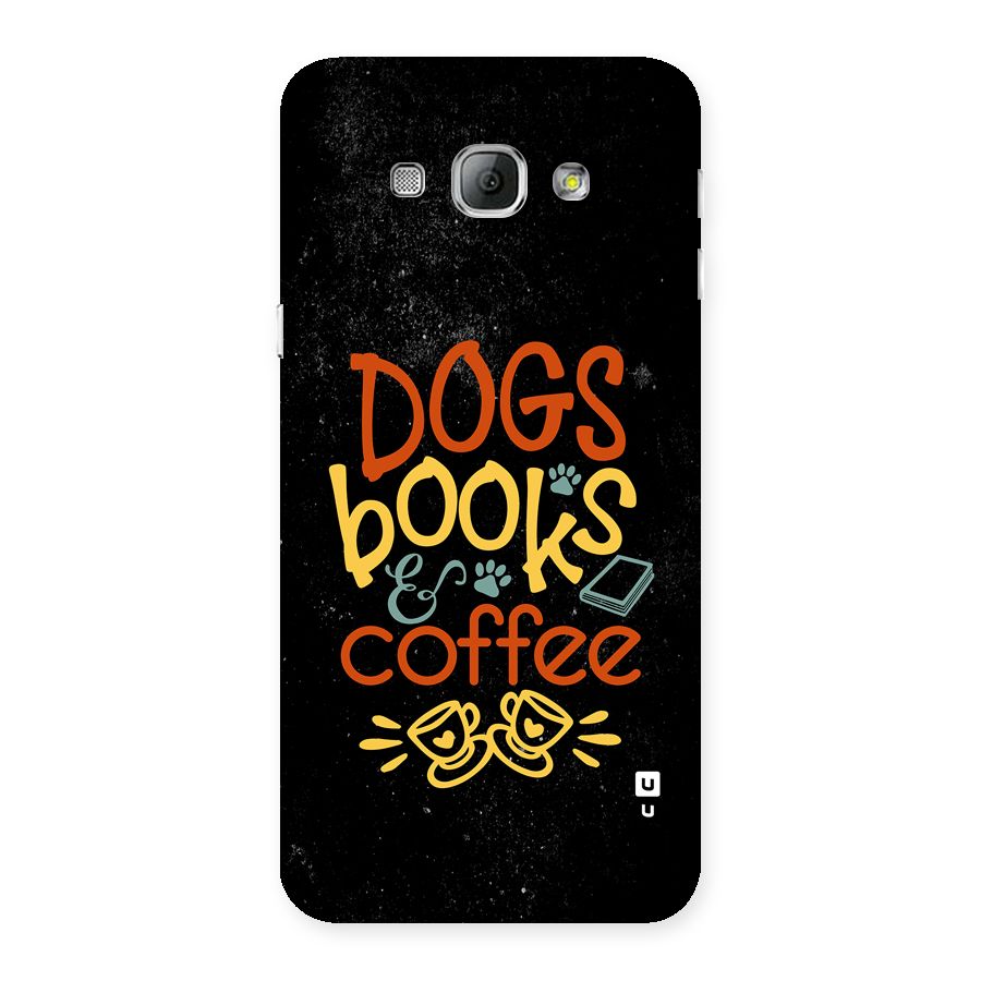 Dogs Books Coffee Back Case for Galaxy A8