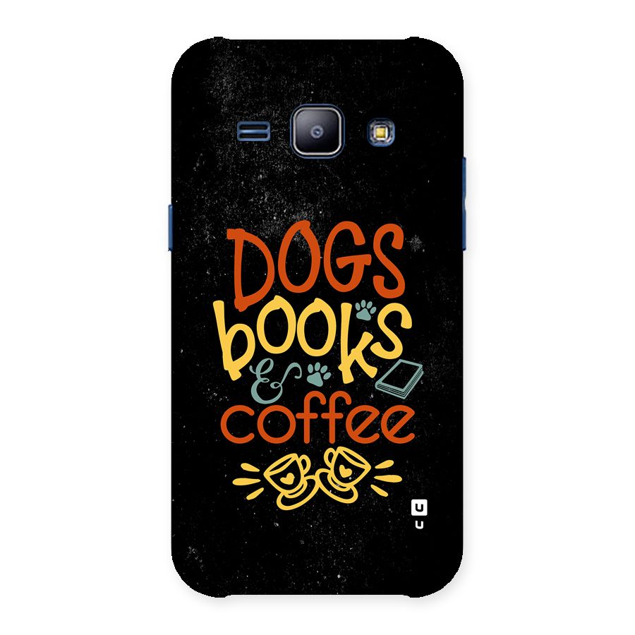 Dogs Books Coffee Back Case for Galaxy J1