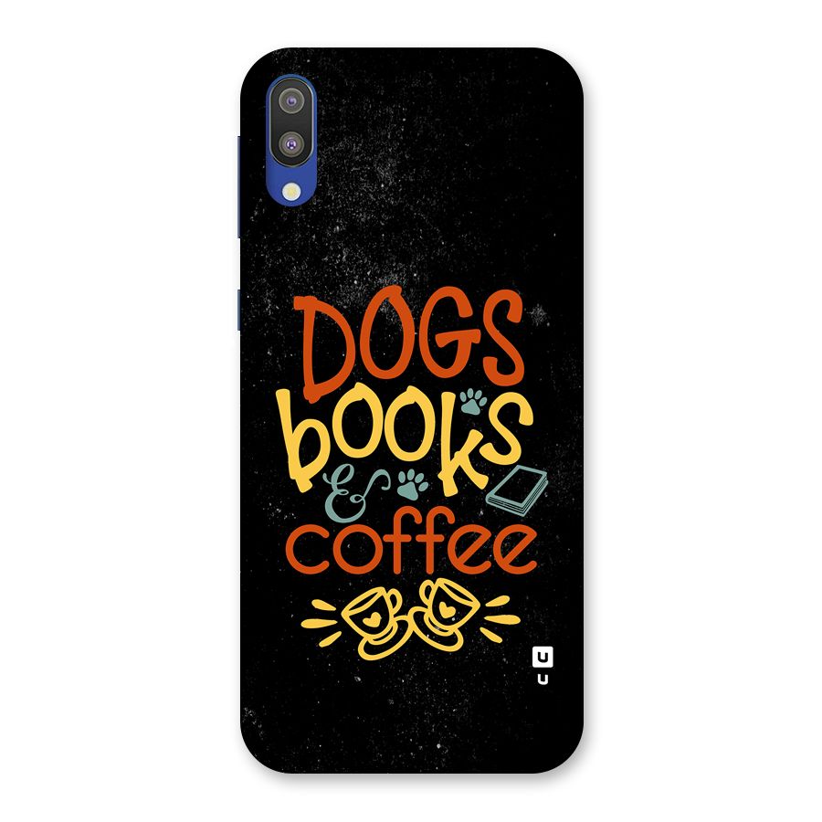 Dogs Books Coffee Back Case for Galaxy M10