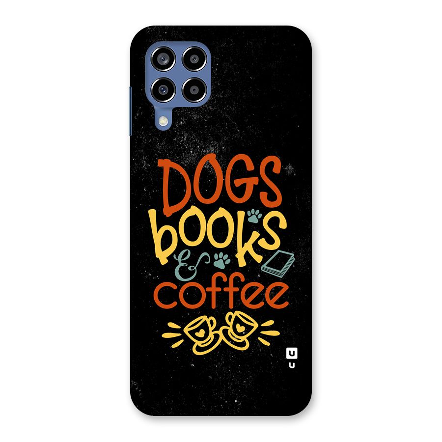 Dogs Books Coffee Back Case for Galaxy M53 5G