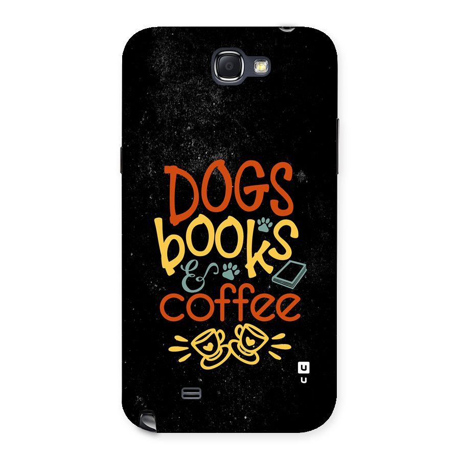 Dogs Books Coffee Back Case for Galaxy Note 2
