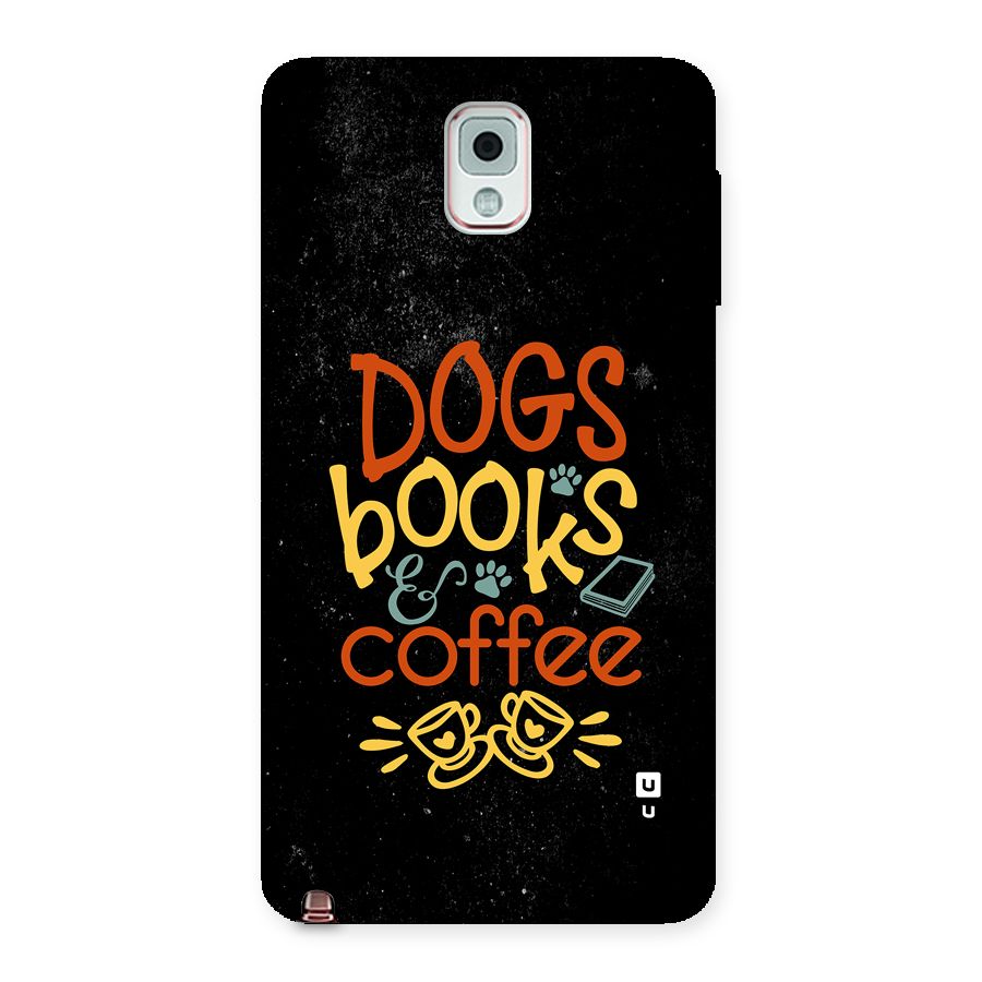 Dogs Books Coffee Back Case for Galaxy Note 3