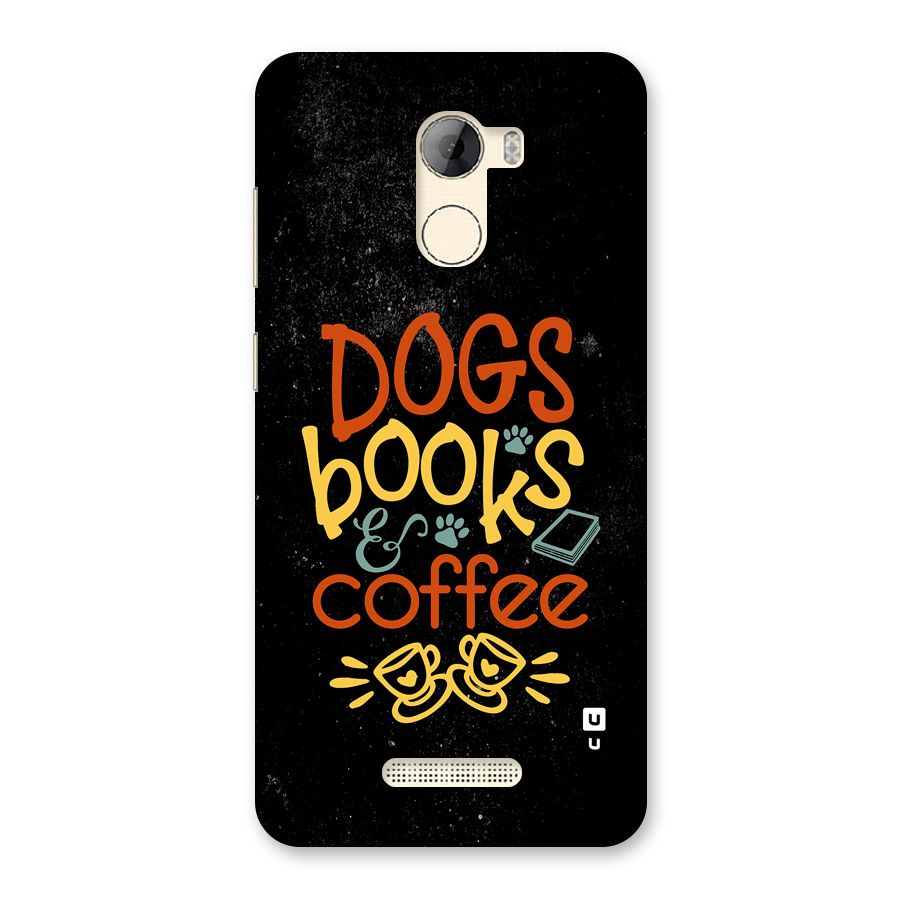 Dogs Books Coffee Back Case for Gionee A1 LIte
