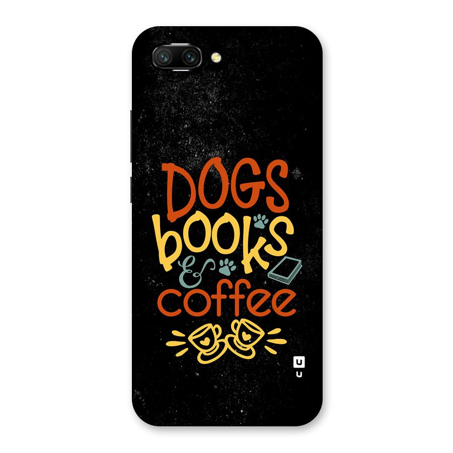 Dogs Books Coffee Back Case for Honor 10