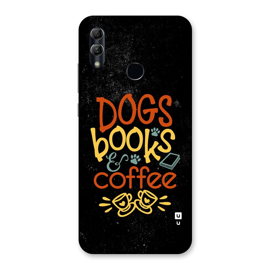 Dogs Books Coffee Back Case for Honor 10 Lite