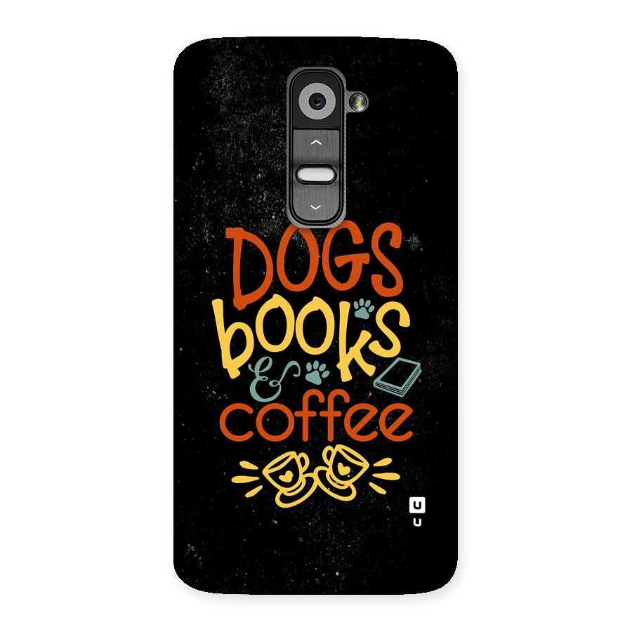 Dogs Books Coffee Back Case for LG G2