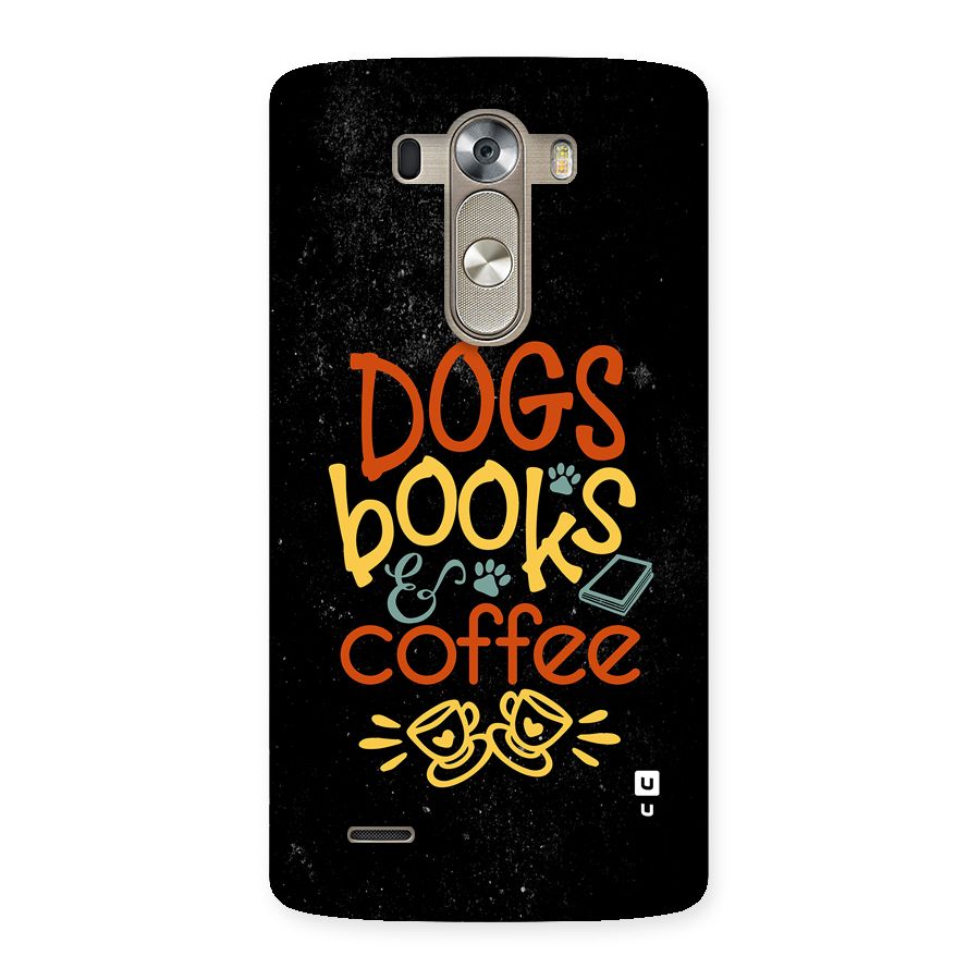 Dogs Books Coffee Back Case for LG G3