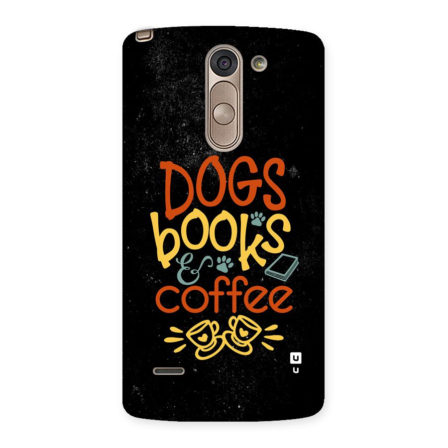 Dogs Books Coffee Back Case for LG G3 Stylus