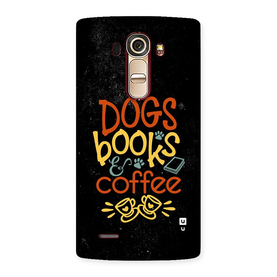 Dogs Books Coffee Back Case for LG G4