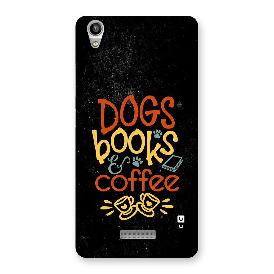 Dogs Books Coffee Back Case for Lava Pixel V1