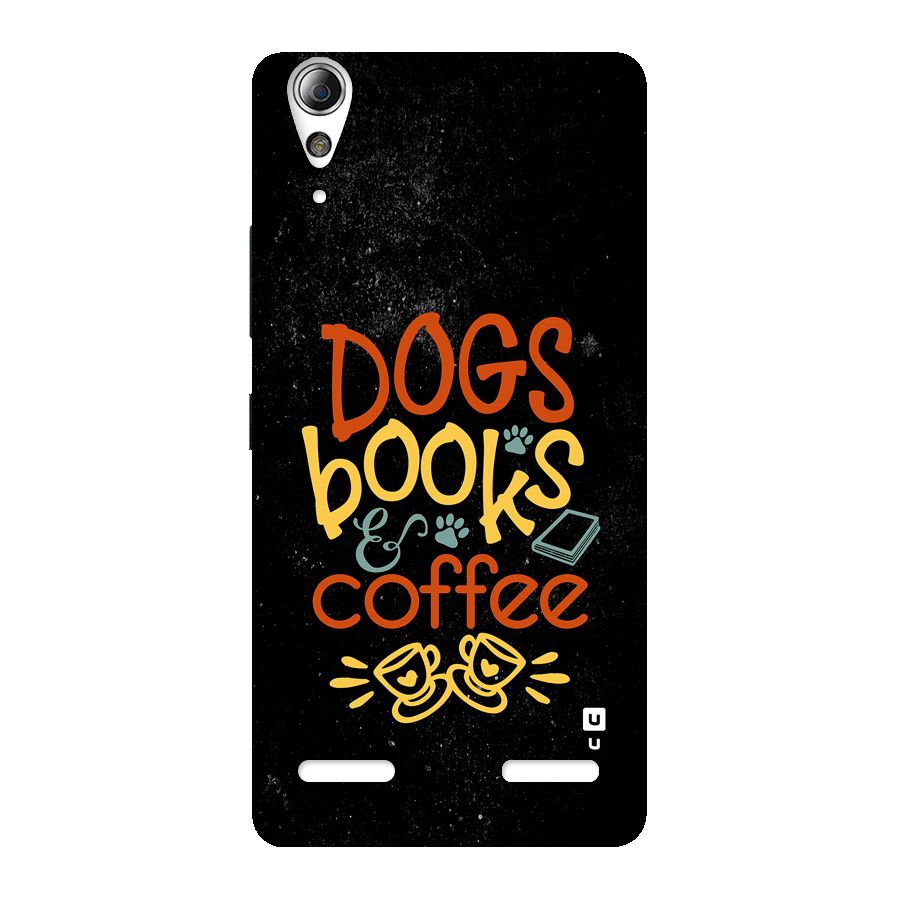 Dogs Books Coffee Back Case for Lenovo A6000