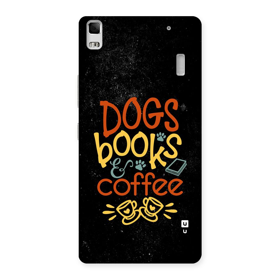 Dogs Books Coffee Back Case for Lenovo A7000