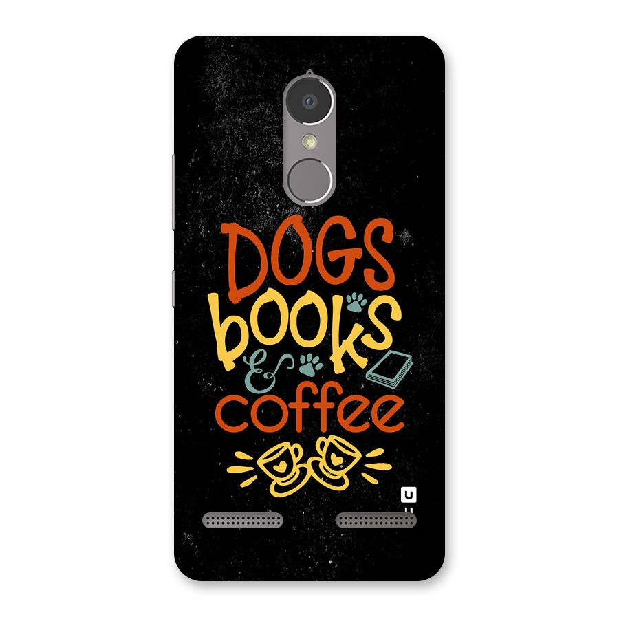 Dogs Books Coffee Back Case for Lenovo K6