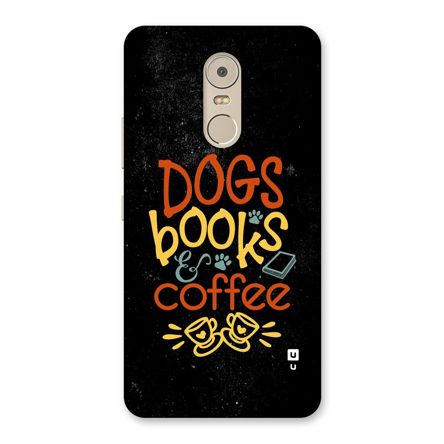 Dogs Books Coffee Back Case for Lenovo K6 Note