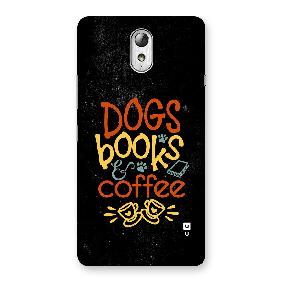 Dogs Books Coffee Back Case for Lenovo Vibe P1M