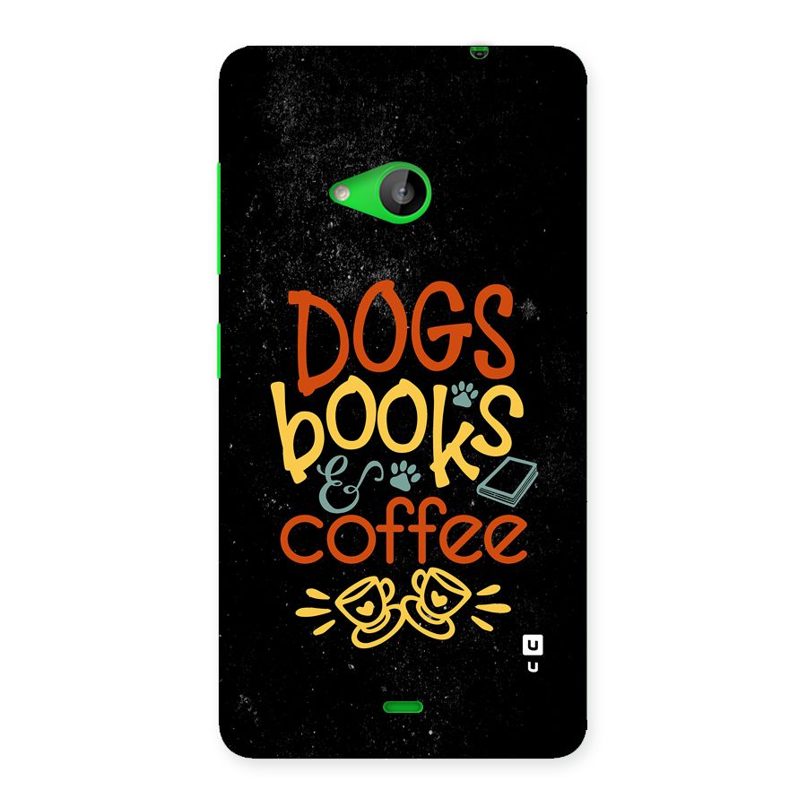 Dogs Books Coffee Back Case for Lumia 535