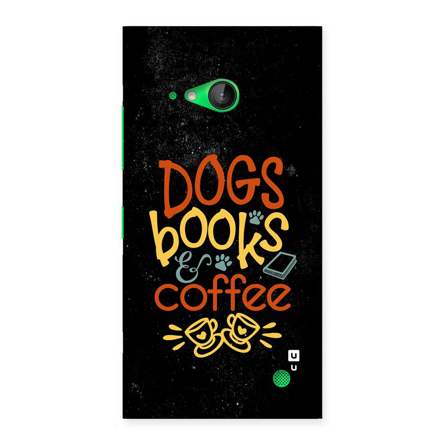Dogs Books Coffee Back Case for Lumia 730