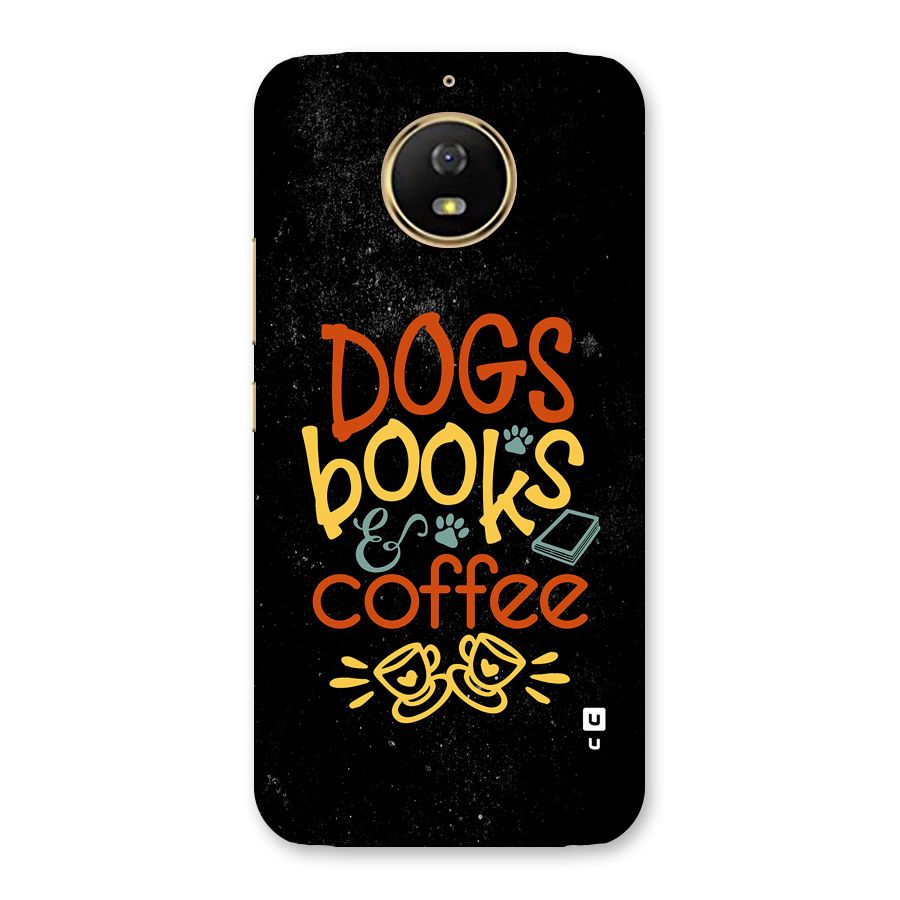 Dogs Books Coffee Back Case for Moto G5s