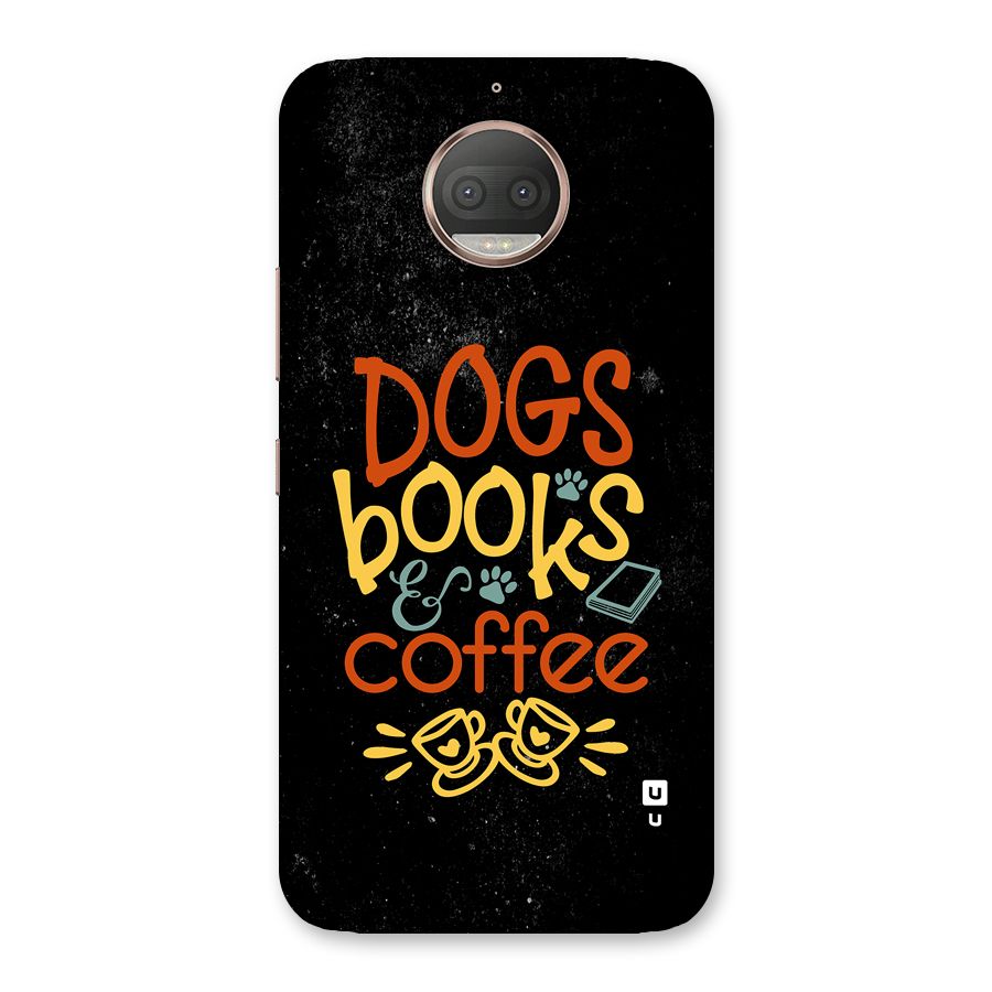 Dogs Books Coffee Back Case for Moto G5s Plus