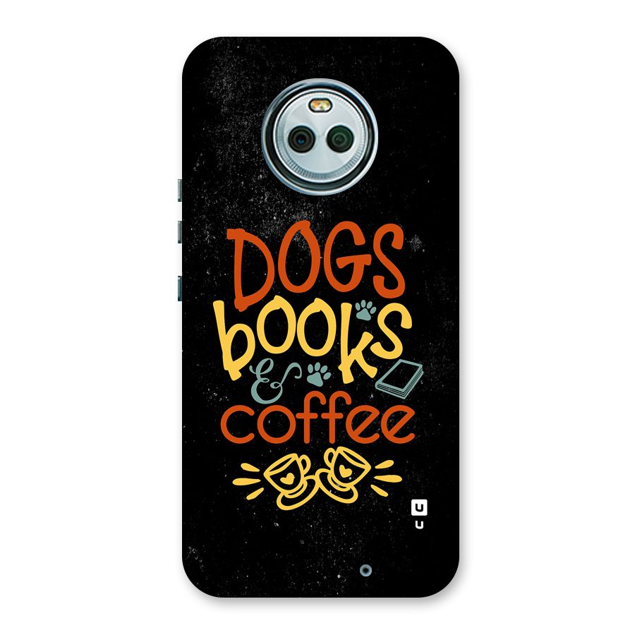 Dogs Books Coffee Back Case for Moto X4