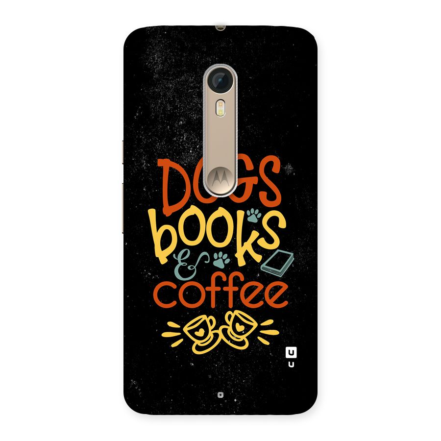 Dogs Books Coffee Back Case for Moto X Style