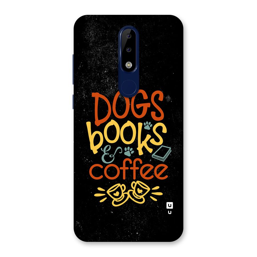 Dogs Books Coffee Back Case for Nokia 5.1 Plus