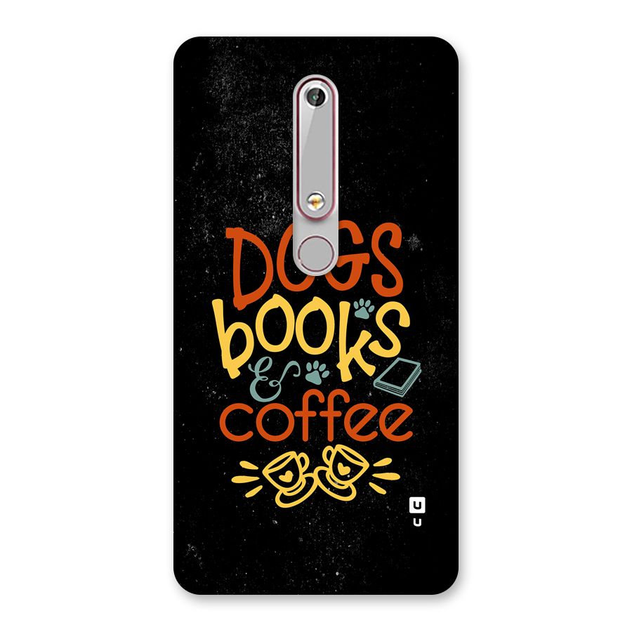 Dogs Books Coffee Back Case for Nokia 6.1