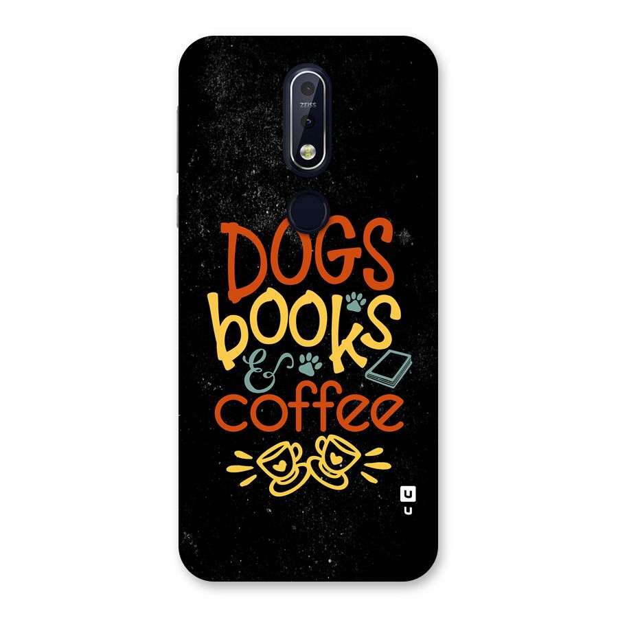 Dogs Books Coffee Back Case for Nokia 7.1