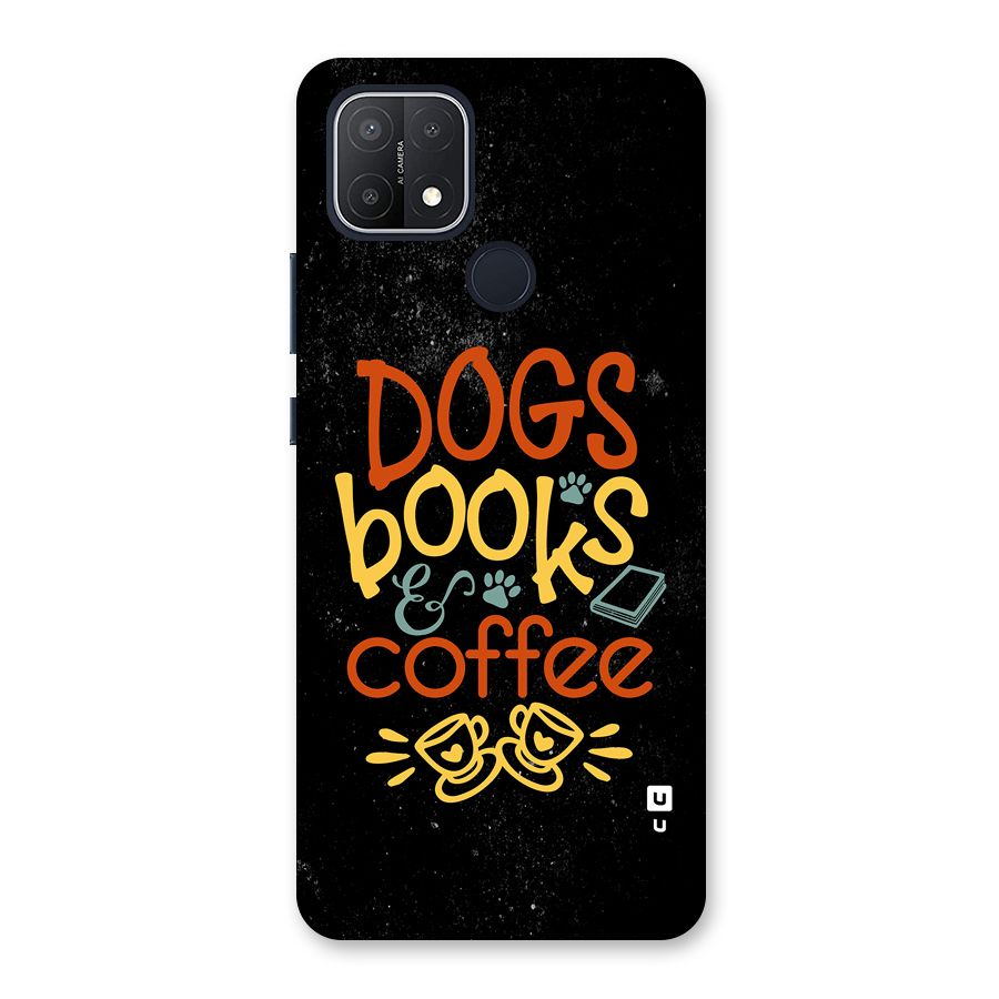 Dogs Books Coffee Back Case for Oppo A15