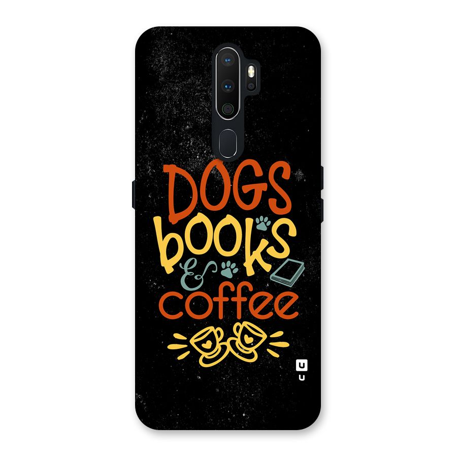 Dogs Books Coffee Back Case for Oppo A5 (2020)