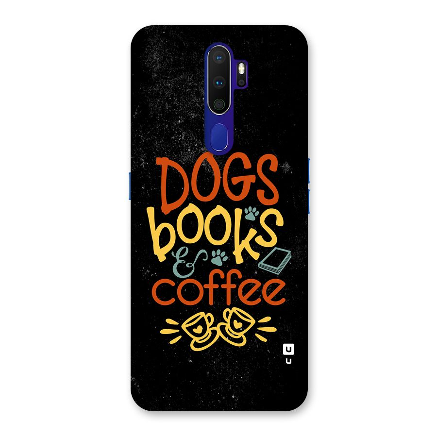 Dogs Books Coffee Back Case for Oppo A9 (2020)