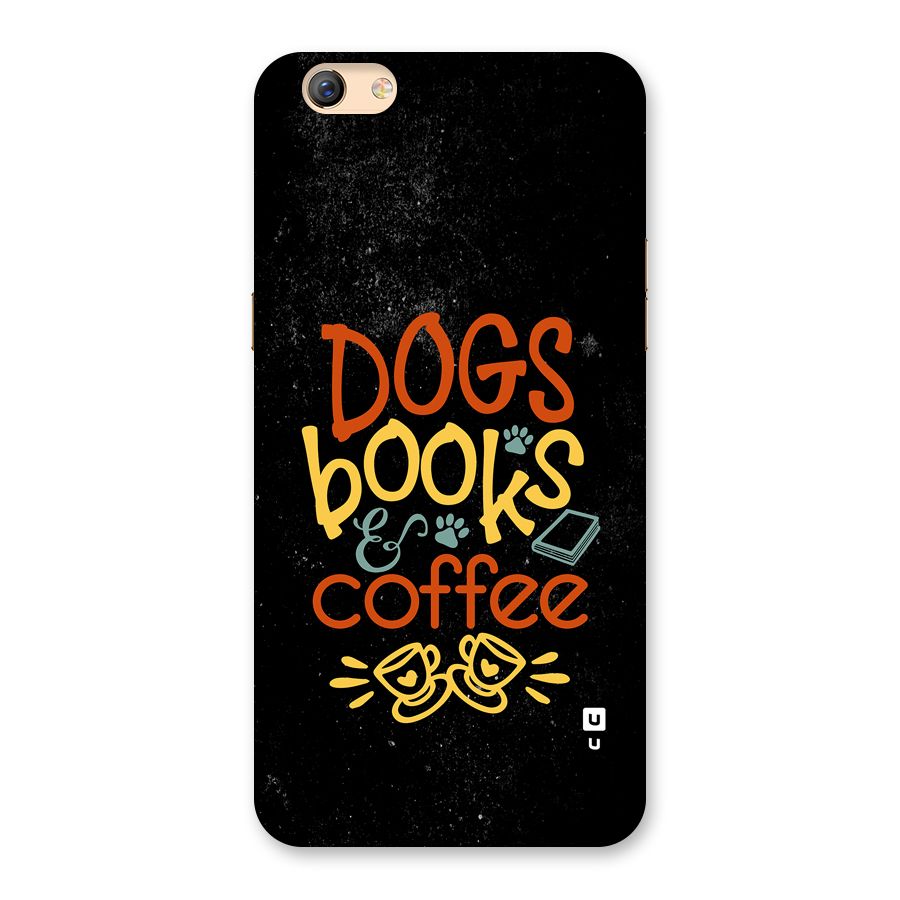 Dogs Books Coffee Back Case for Oppo F3 Plus