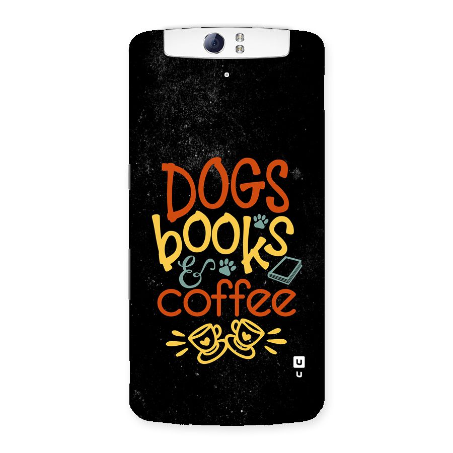 Dogs Books Coffee Back Case for Oppo N1