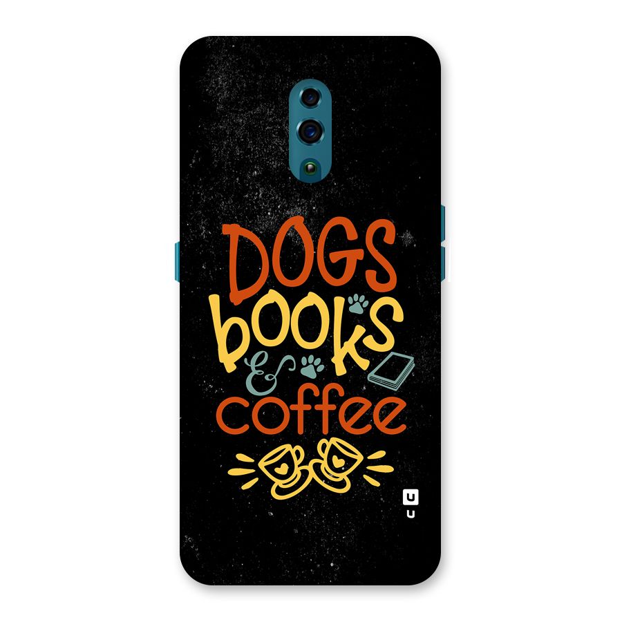 Dogs Books Coffee Back Case for Oppo Reno
