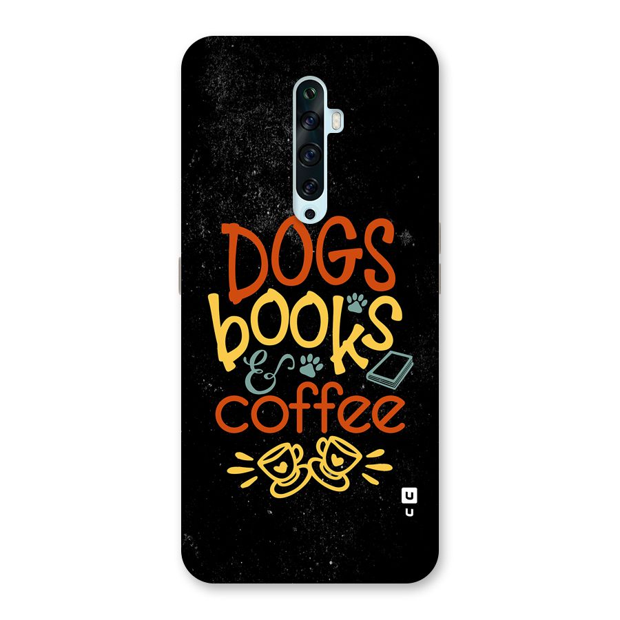 Dogs Books Coffee Back Case for Oppo Reno2 Z