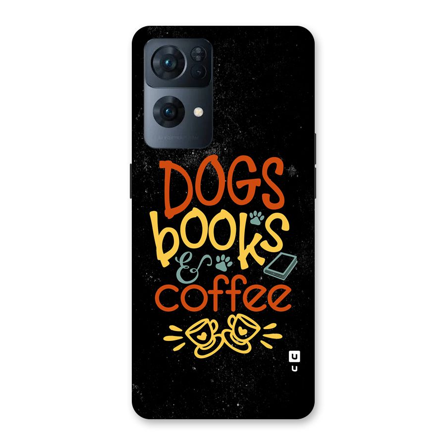 Dogs Books Coffee Back Case for Oppo Reno7 Pro 5G