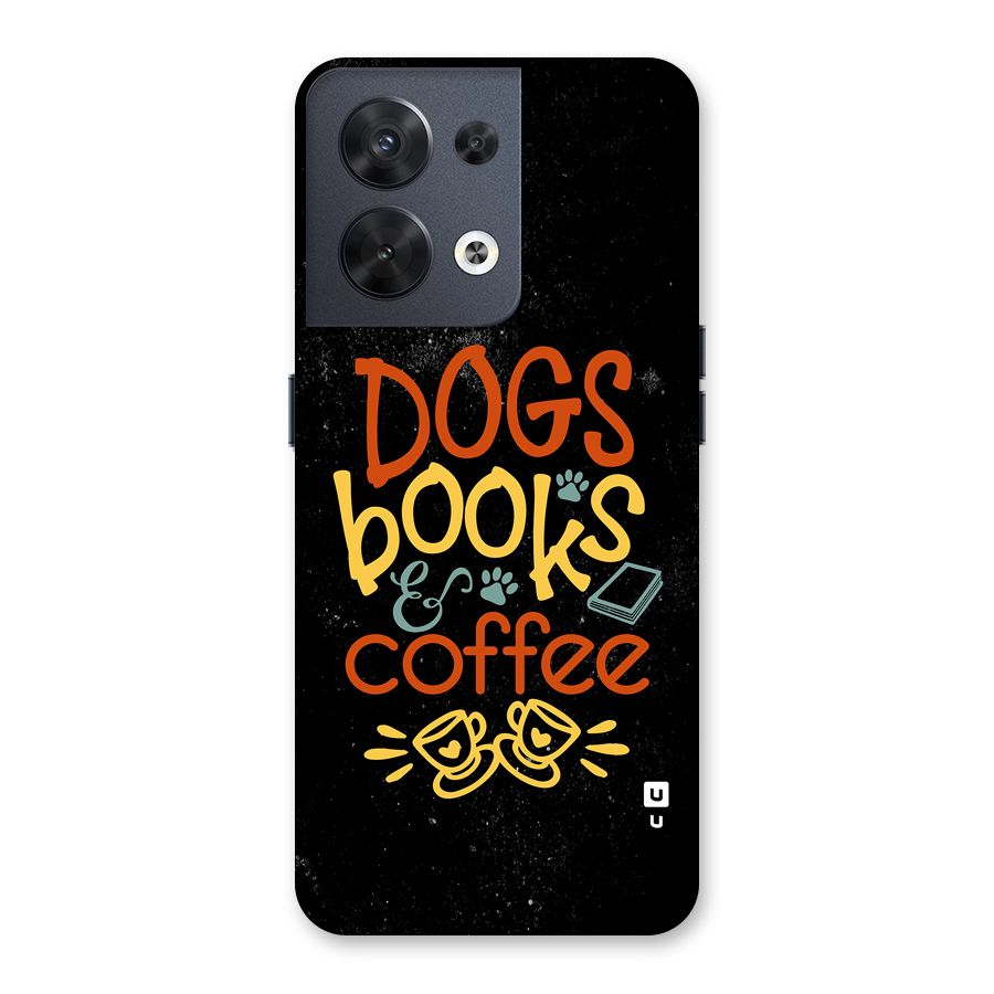 Dogs Books Coffee Back Case for Oppo Reno8 5G