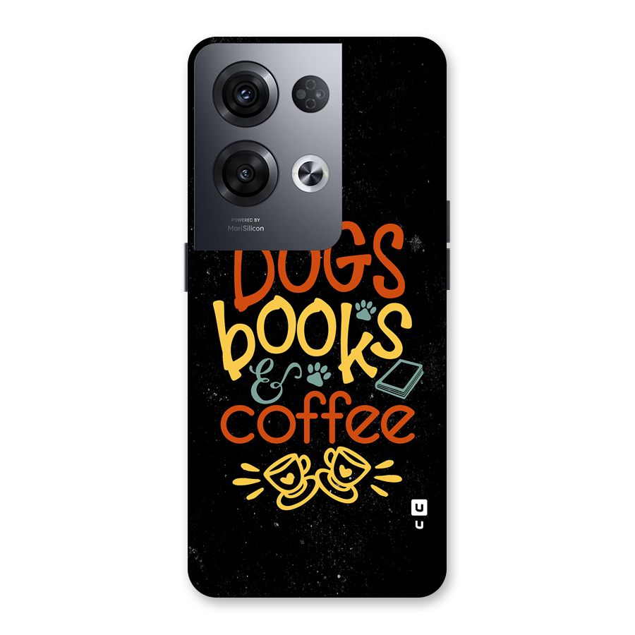 Dogs Books Coffee Back Case for Oppo Reno8 Pro 5G