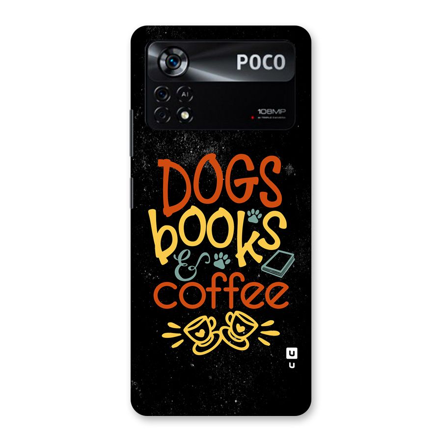 Dogs Books Coffee Back Case for Poco X4 Pro 5G