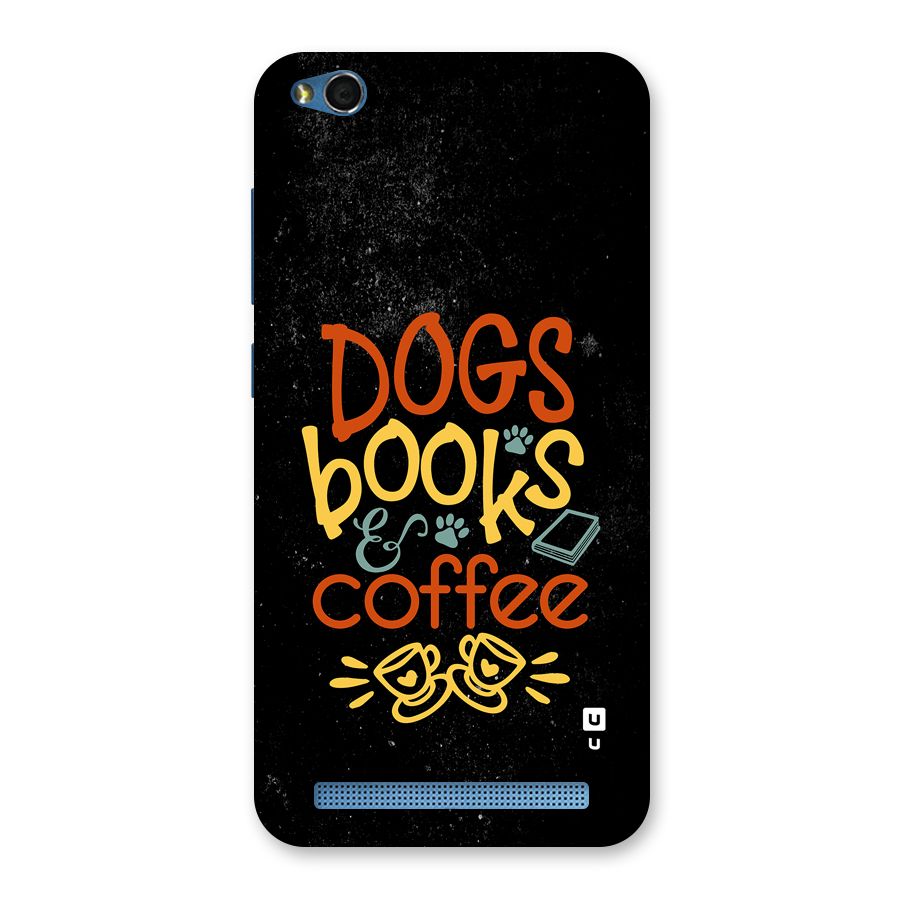 Dogs Books Coffee Back Case for Redmi 5A