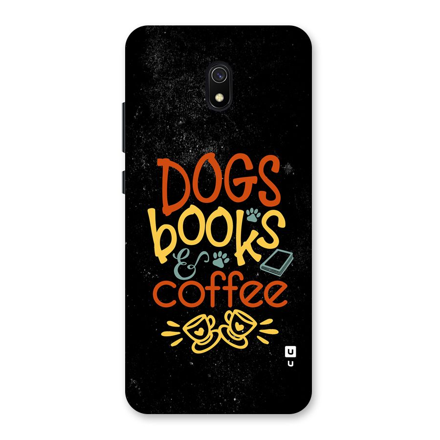 Dogs Books Coffee Back Case for Redmi 8A