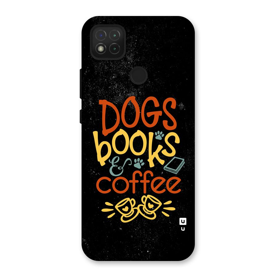 Dogs Books Coffee Back Case for Redmi 9